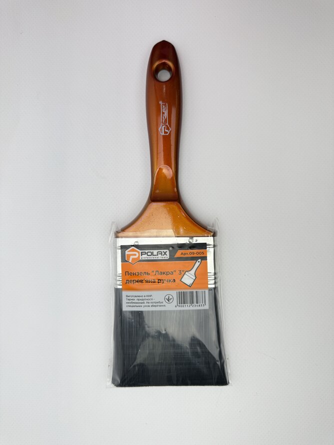 Пензель Лакра 3/75мм дерев.ручка.штучн ворс