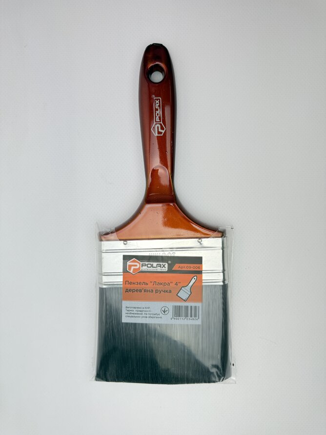 Пензель Лакра 4/100мм дерев.ручка.штучн ворс
