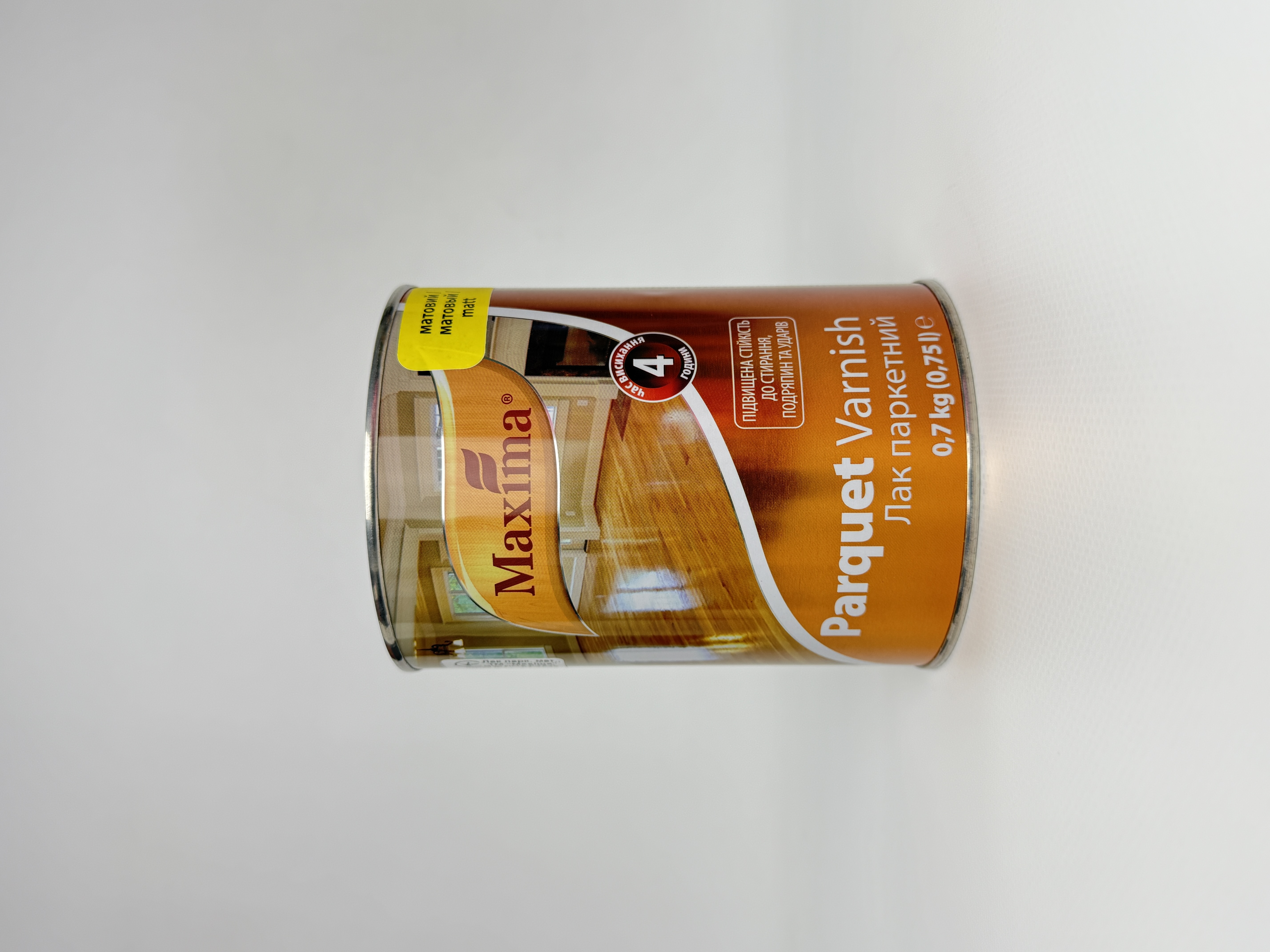 Лак паркетний алкідно-уретановий матовий ТМ "Maxima" - 0.75 л