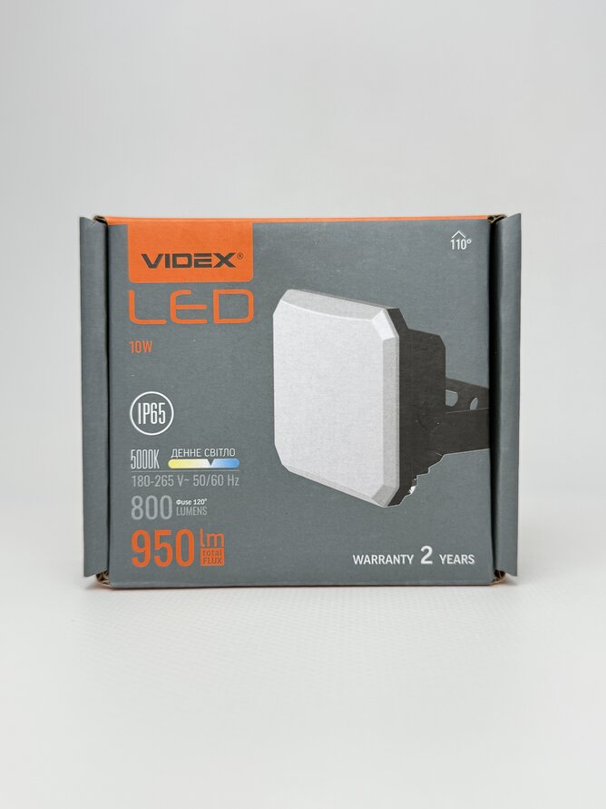 LED прожектор VIDEX F3 10W 5000K 220V Black VLE-F3-0105B