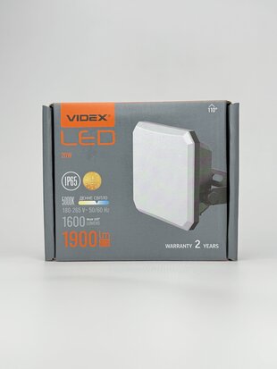 LED прожектор VIDEX F3 20W 5000K 220V Black VLE-F3-0205B