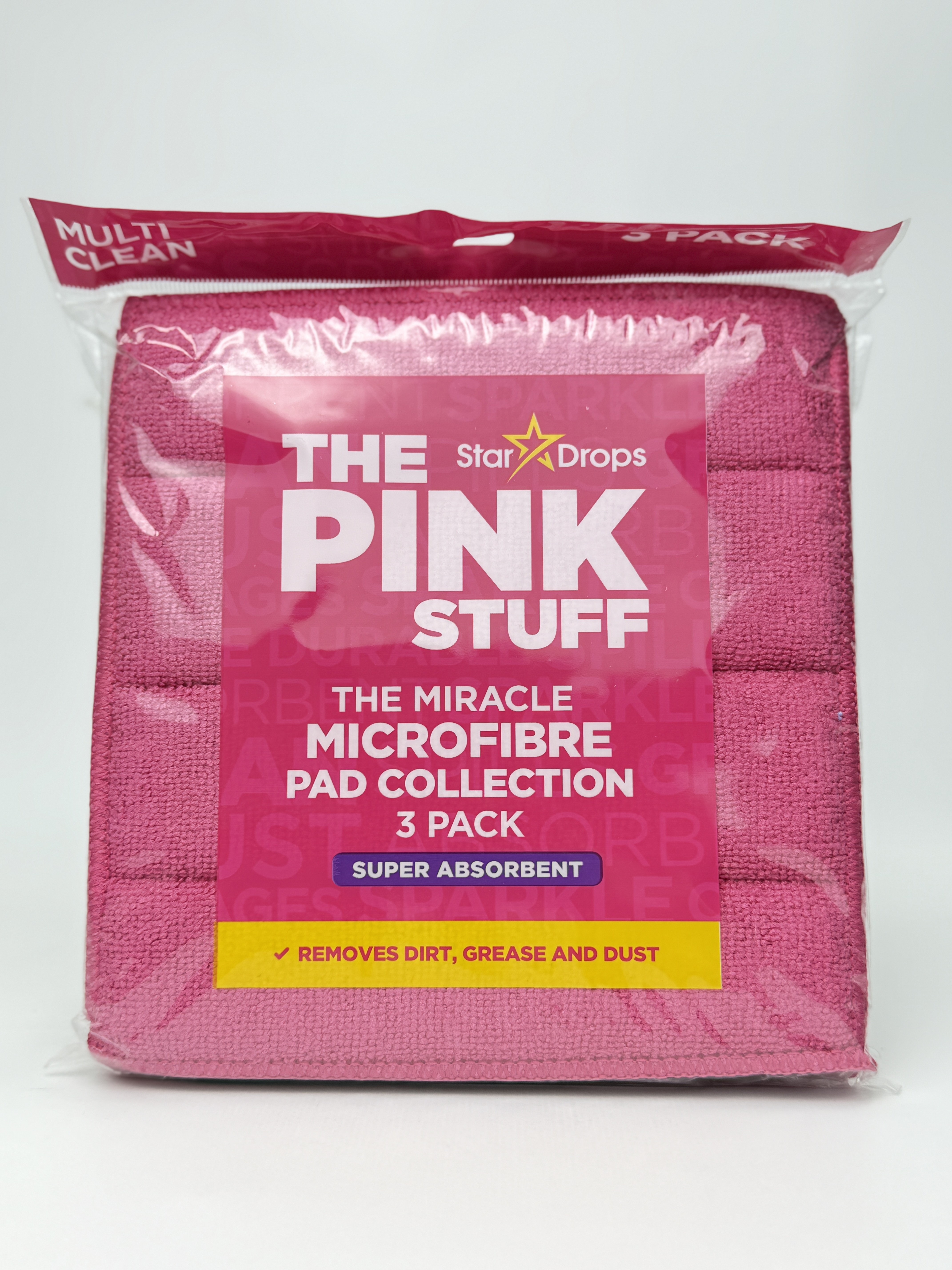 The Pink Stuff Губка-мікрофібра для прибирання універсальна 18*20 см 3 шт