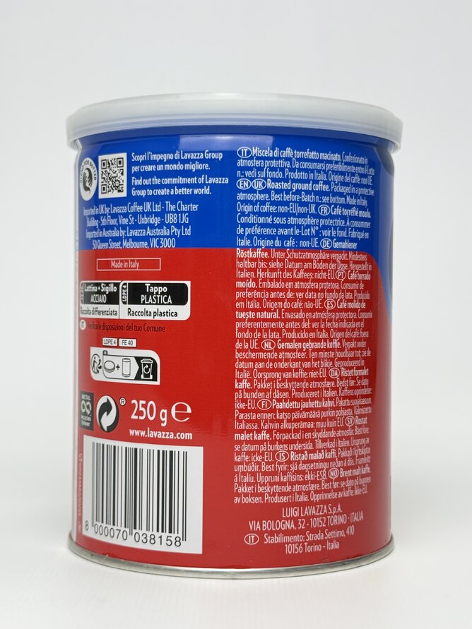 Lavazza Ж/Б Crema e Gusto Classico Мелена 250г