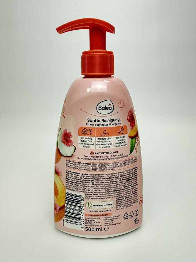 Balea - CremeSeeife Kokos and Pfirsich 500ml