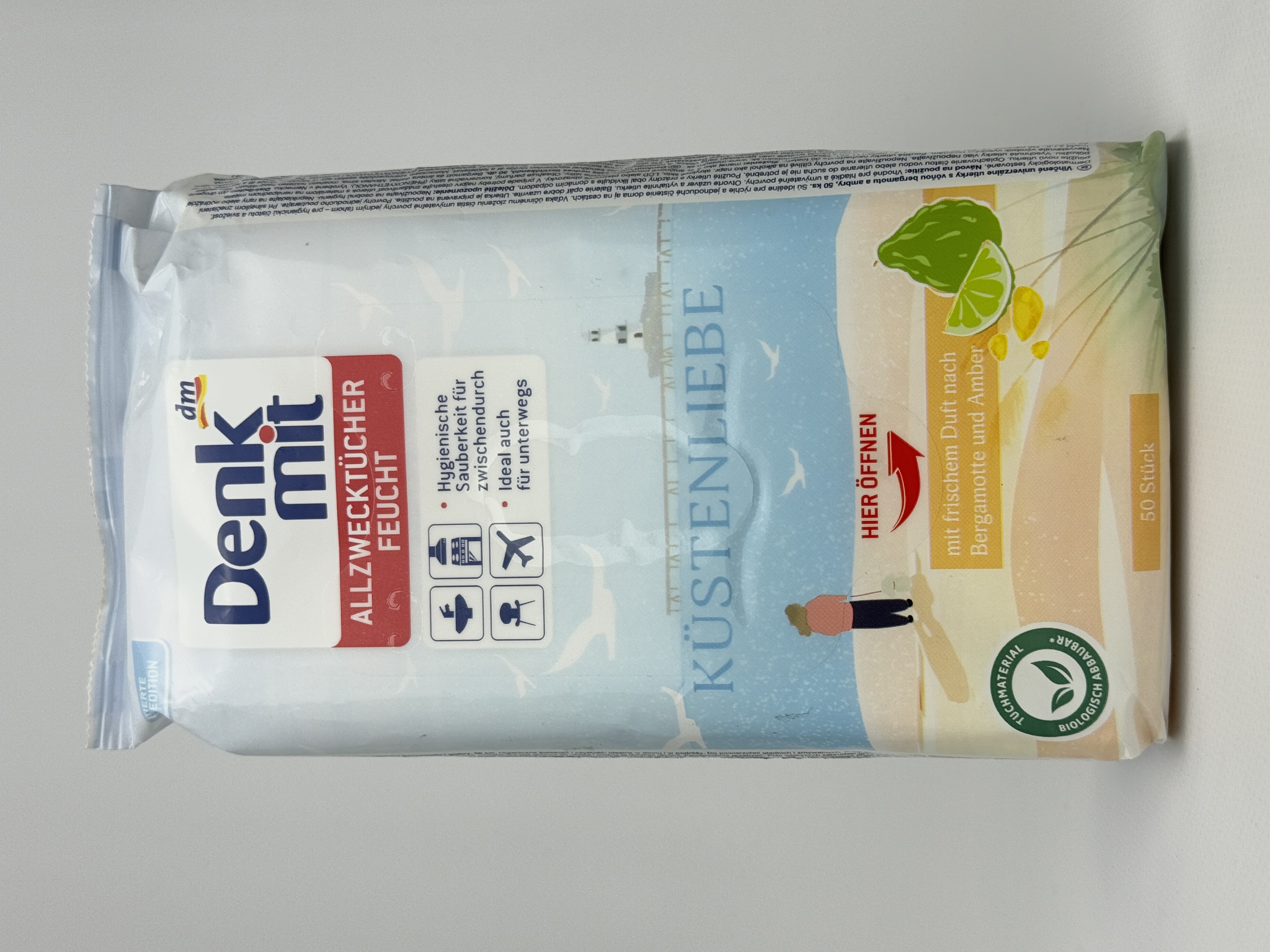 Denk Mit серветки вологі універсал.Bergamotte und Amber 50 шт.