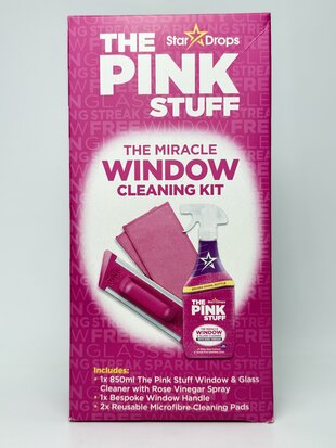 The Pink Stuff Набір Спрей д/ вікон та скла 850 мл + щітка + серветки 2 шт