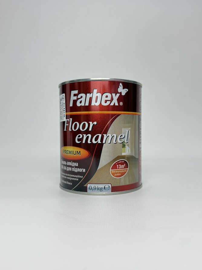 Емаль алкідна ПФ-266 сіра ТМ "Farbex" 0.9 кг