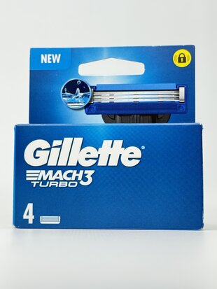 Gillette Змінні касети для гоління Mach-3 turbo 3 леза (4шт)