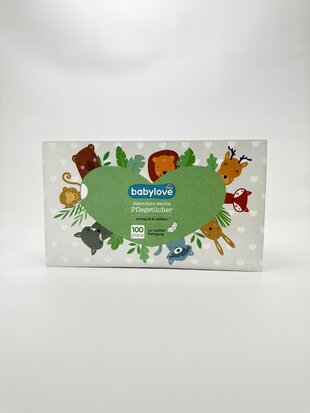 babylove Дитячі серветки сухі Babypflegetucher trocken 100St