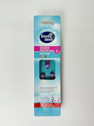 Dontodent Запаски дитячої електрощітки Active Young ROSE 3шт.