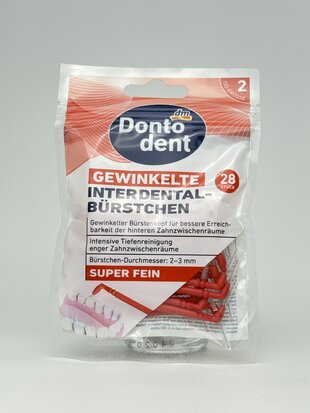 Dontodent Йоржики gewinkelt Interdentalbursten (розмір 2) 28шт.