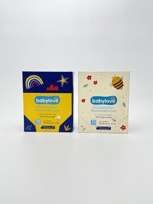 babylove Вушні палички для дітей 72шт.