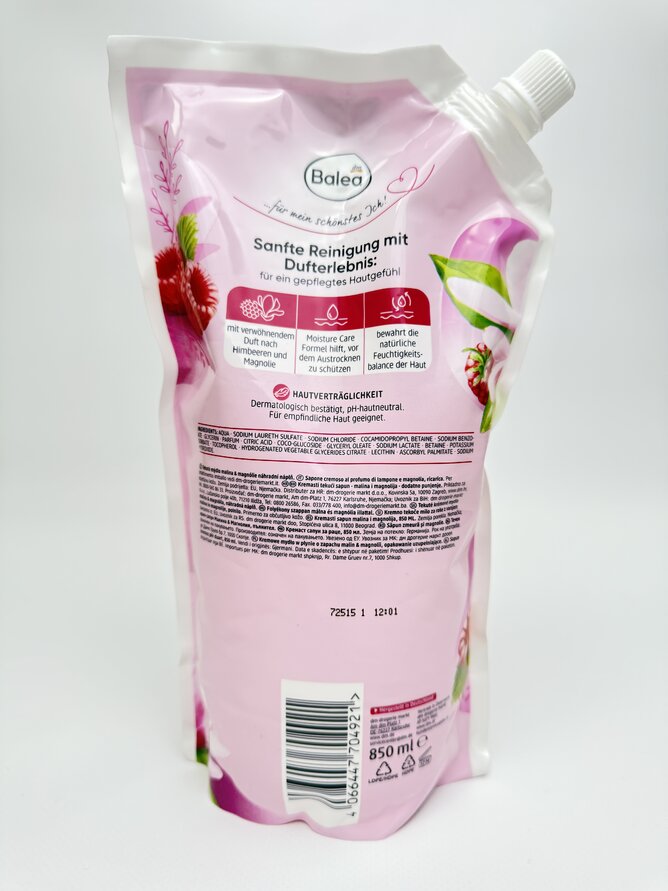Balea Рідке мило-доповнювач Himbeere & Magnolie 850ml