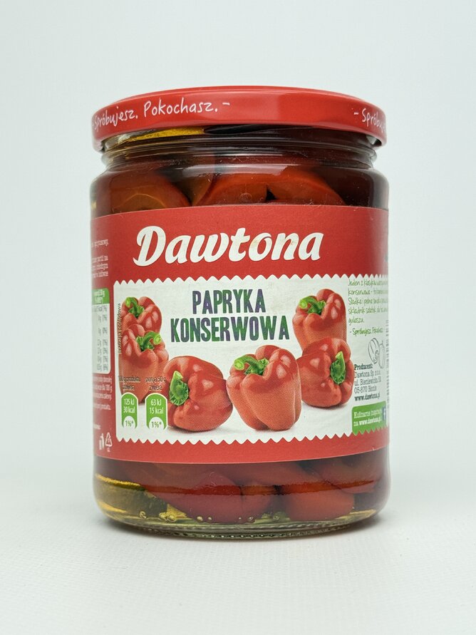 Dawtona Консервований Перець Papryka Konserwowa (Паприка червона) - 500 g