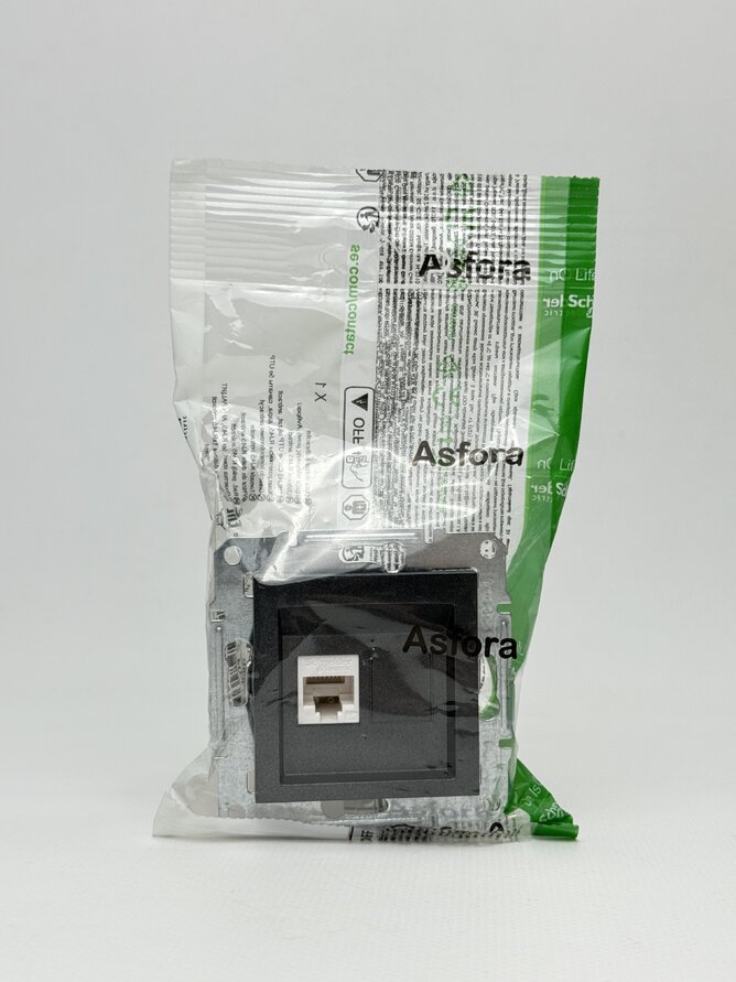 Розетка 1-а комп. антрацит Schneider ASFORA EPH4300171