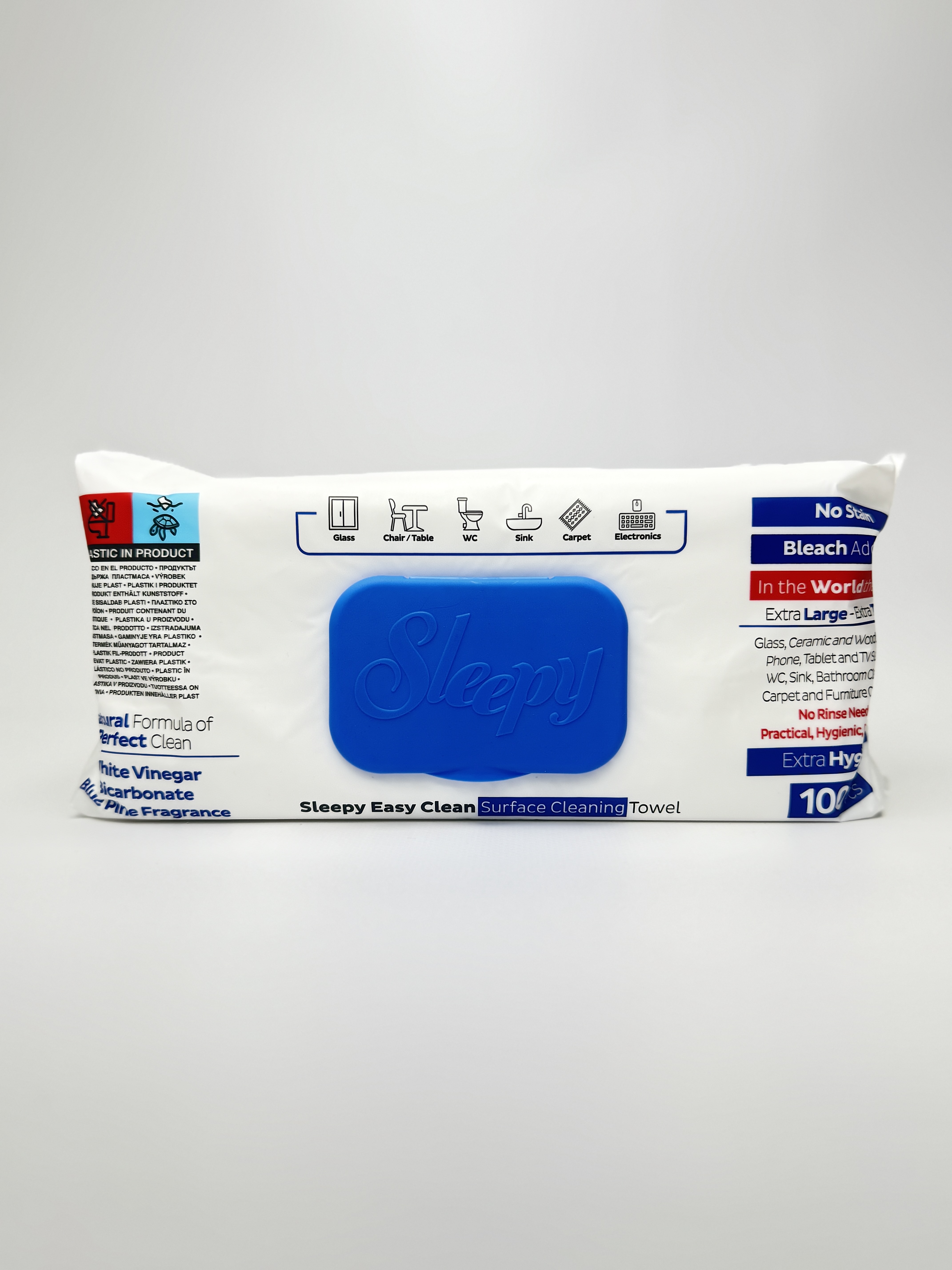 Sleepy Серветки для побутового прибирання Easy Clean Bleach (100 шт.)