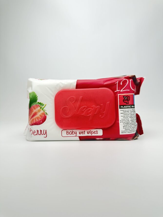 Sleepy Серветки вологі Strawberry. 120шт.