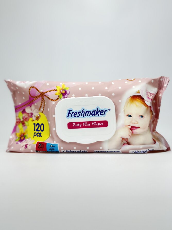 Freshmaker Серветки дитячі вологі Baby Wet Wipes. 120шт.