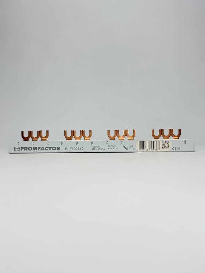 Гребінчаста шина Промфактор FLF 10мм2 3Р 12 модулів тип FORK