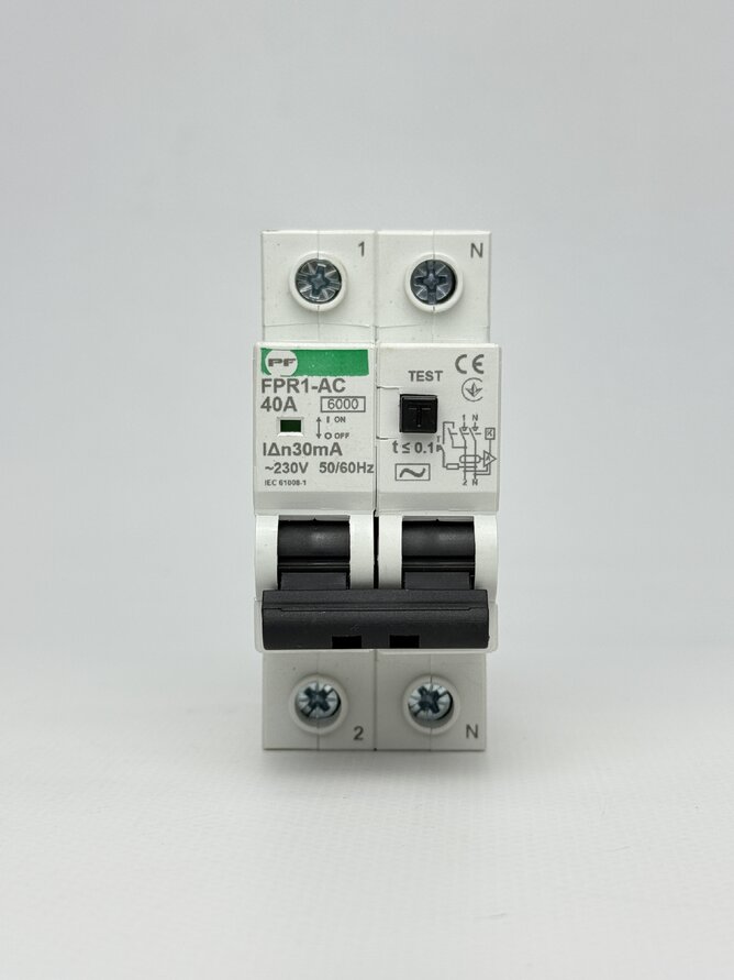 Реле захисного відключення (РЗВ) Промфактор FPR1-AC 40А/0.03А 2Р АС