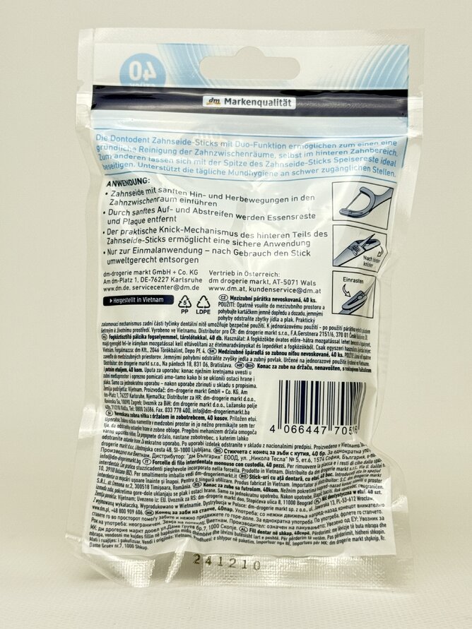 Dontodent Флосси ZAHNSIDE-STICKS 40шт.