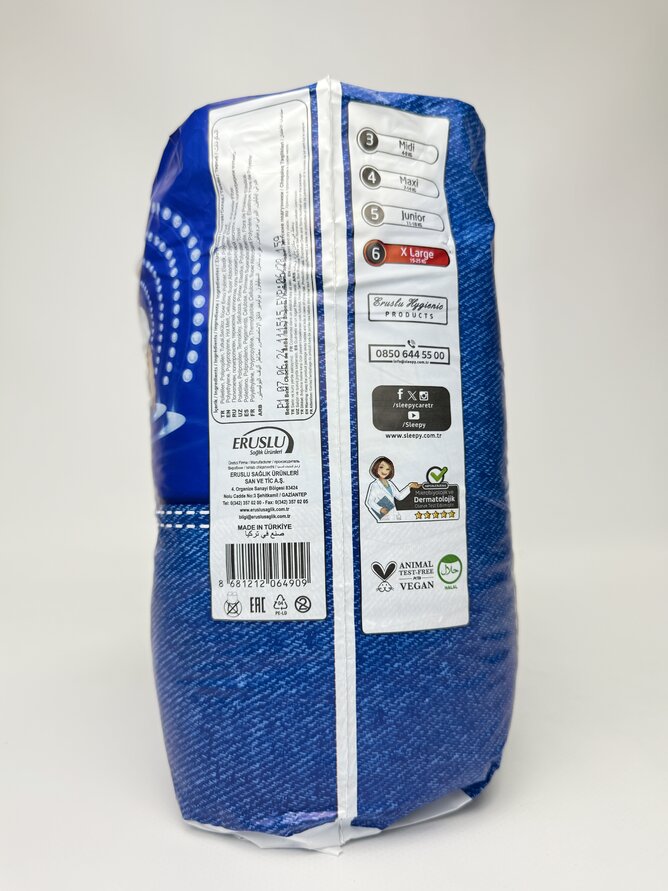 Sleepy Трусики Jeans. XLarge-6 (15-25кг). 20шт.