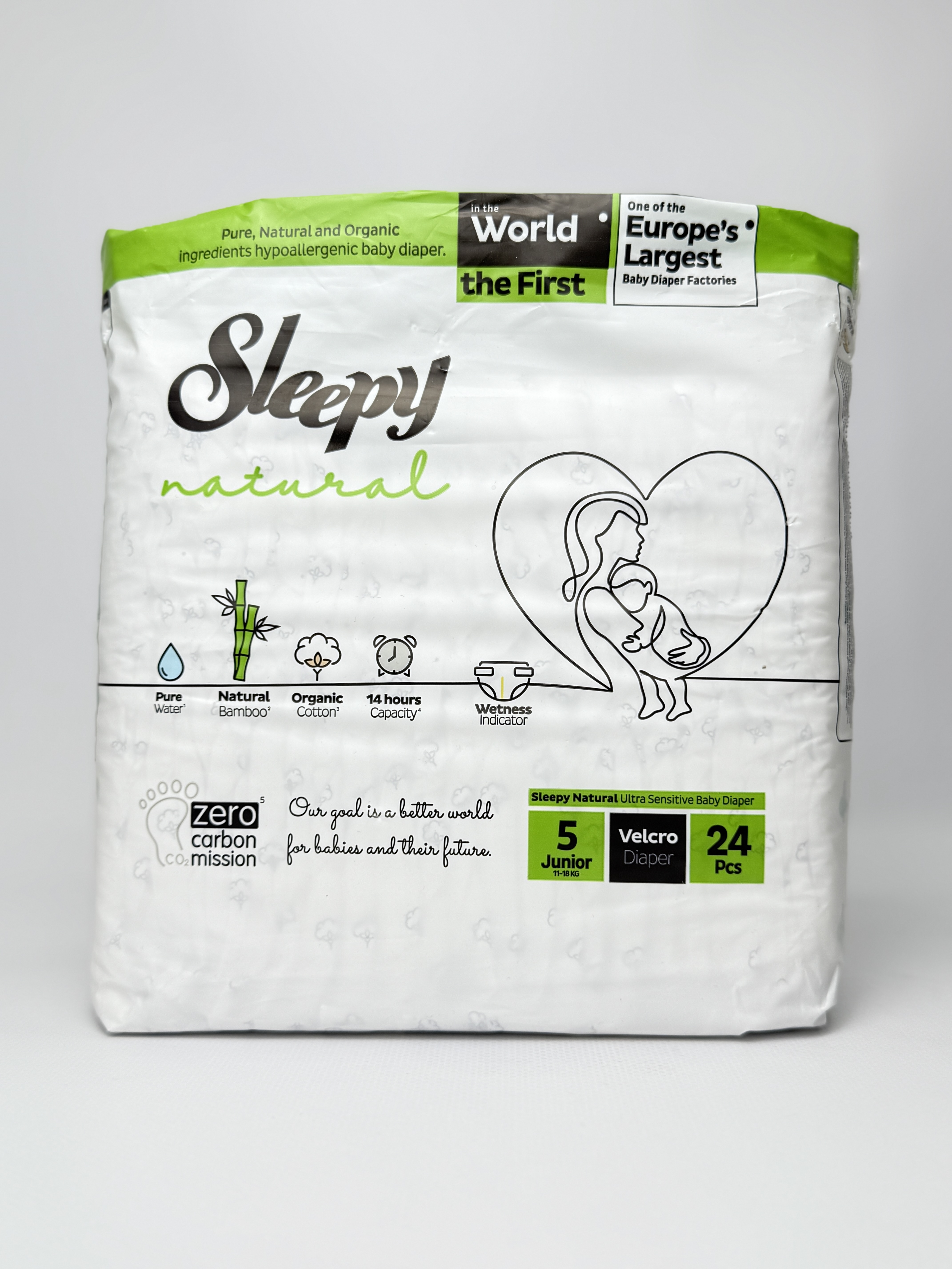 Sleepy Підгузки дитячі Natural Junior-5 (11-18кг). 24шт