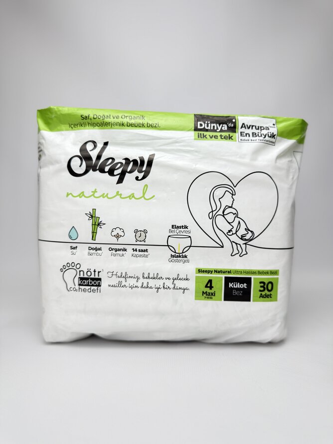 Sleepy Трусики Natural Maxi-4 (7-14кг). 30шт