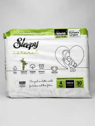 Sleepy Підгузки дитячі Natural Maxi-4 (7-14кг). 30шт