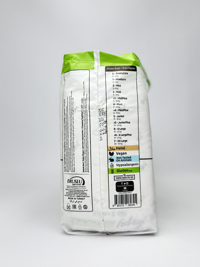 Sleepy Підгузки дитячі Natural Midi-3 (4-9кг). 34шт.