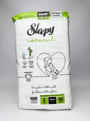 Sleepy Підгузки дитячі Natural Mini-2 (3-6кг). 42шт.