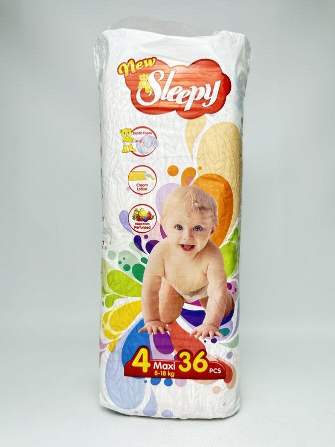 Sleepy Підгузки дитячі NewSleepy Maxi-4 (8-18кг). 36шт.