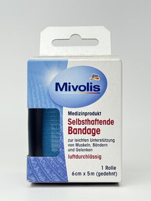 Пластир Mivolis Selbsthaftende Bandage. 6 cm x 5 m 1 Rolle.