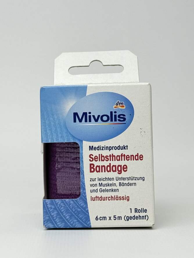 Пластир Mivolis Selbsthaftende Bandage. 6 cm x 5 m 1 Rolle.