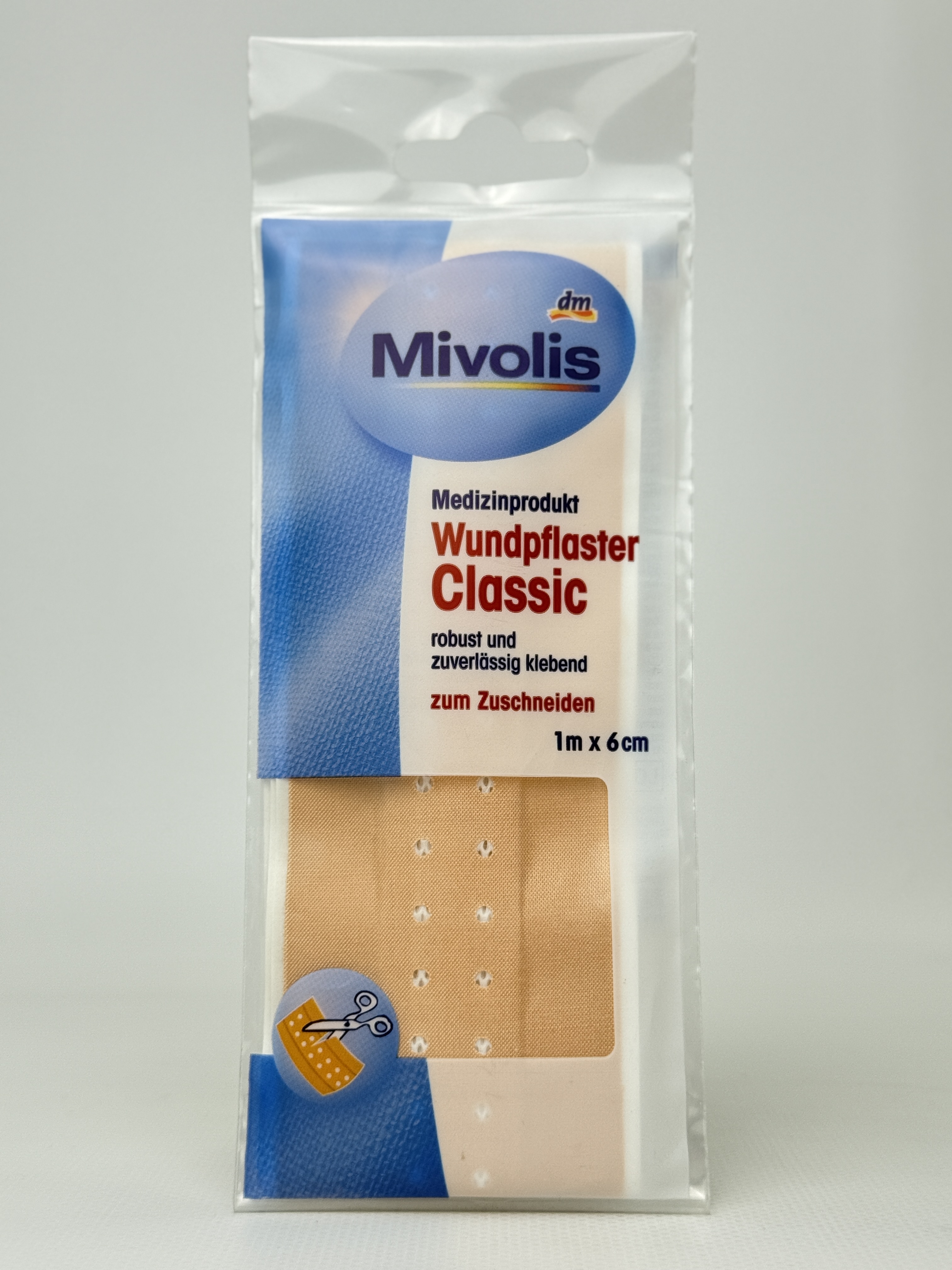 Пластир Mivolis Wundpflaster Classic 1 m x 6 cm. 1 m