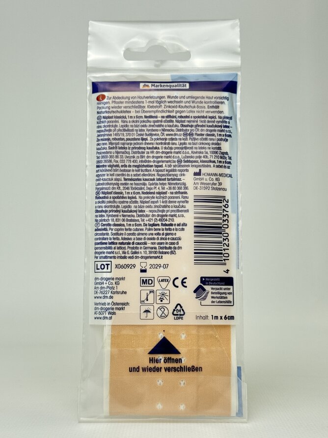 Пластир Mivolis Wundpflaster Classic 1 m x 6 cm. 1 m