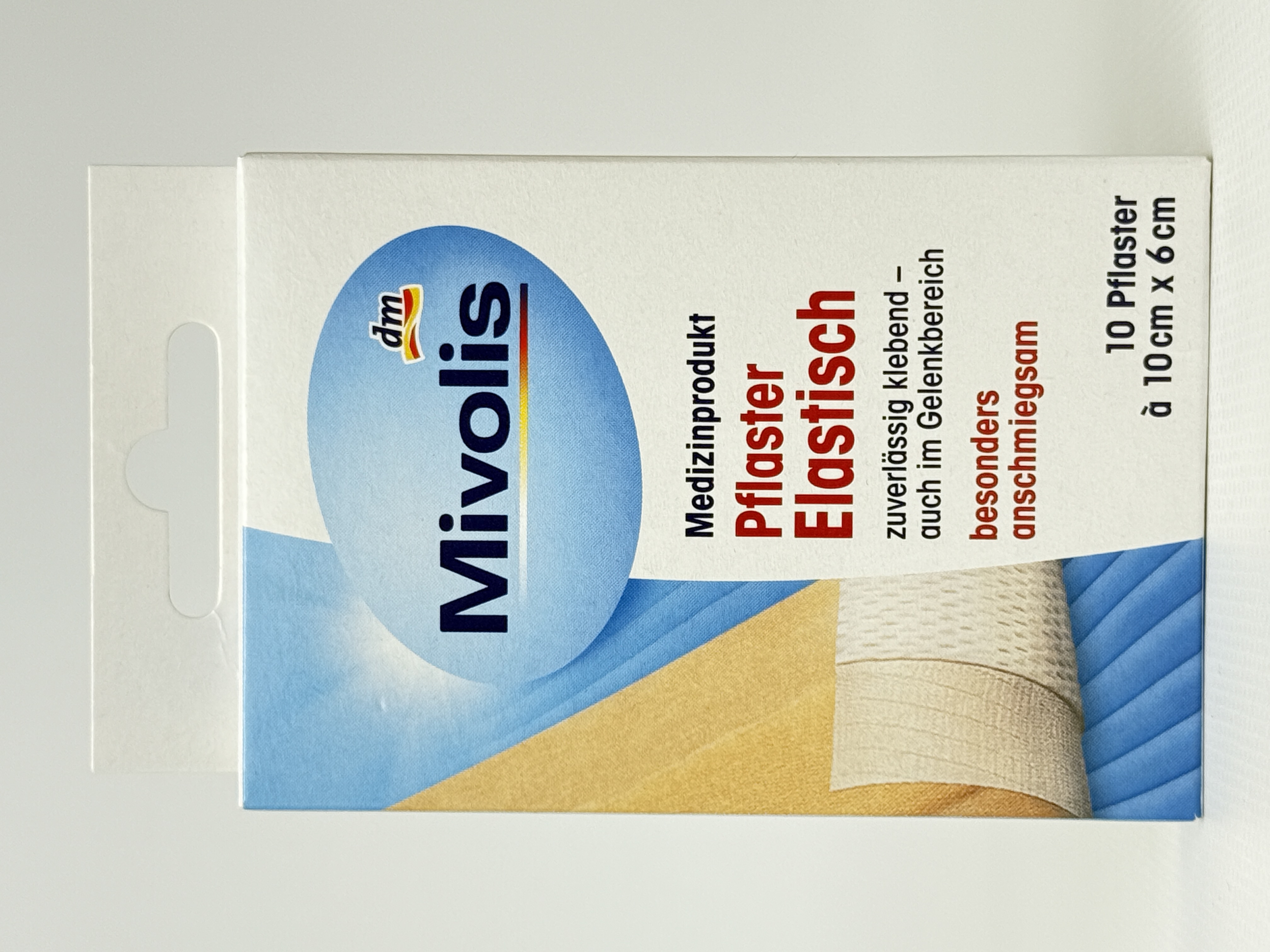 Пластир Mivolis Pflaster Elastisch 10 cm x 6 cm. 1 m