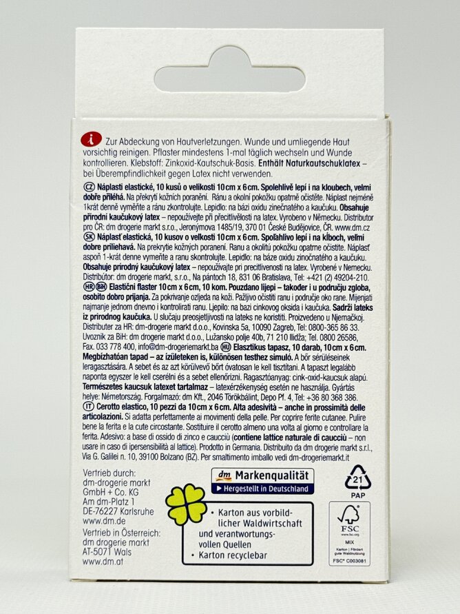 Пластир Mivolis Pflaster Elastisch 10 cm x 6 cm. 1 m