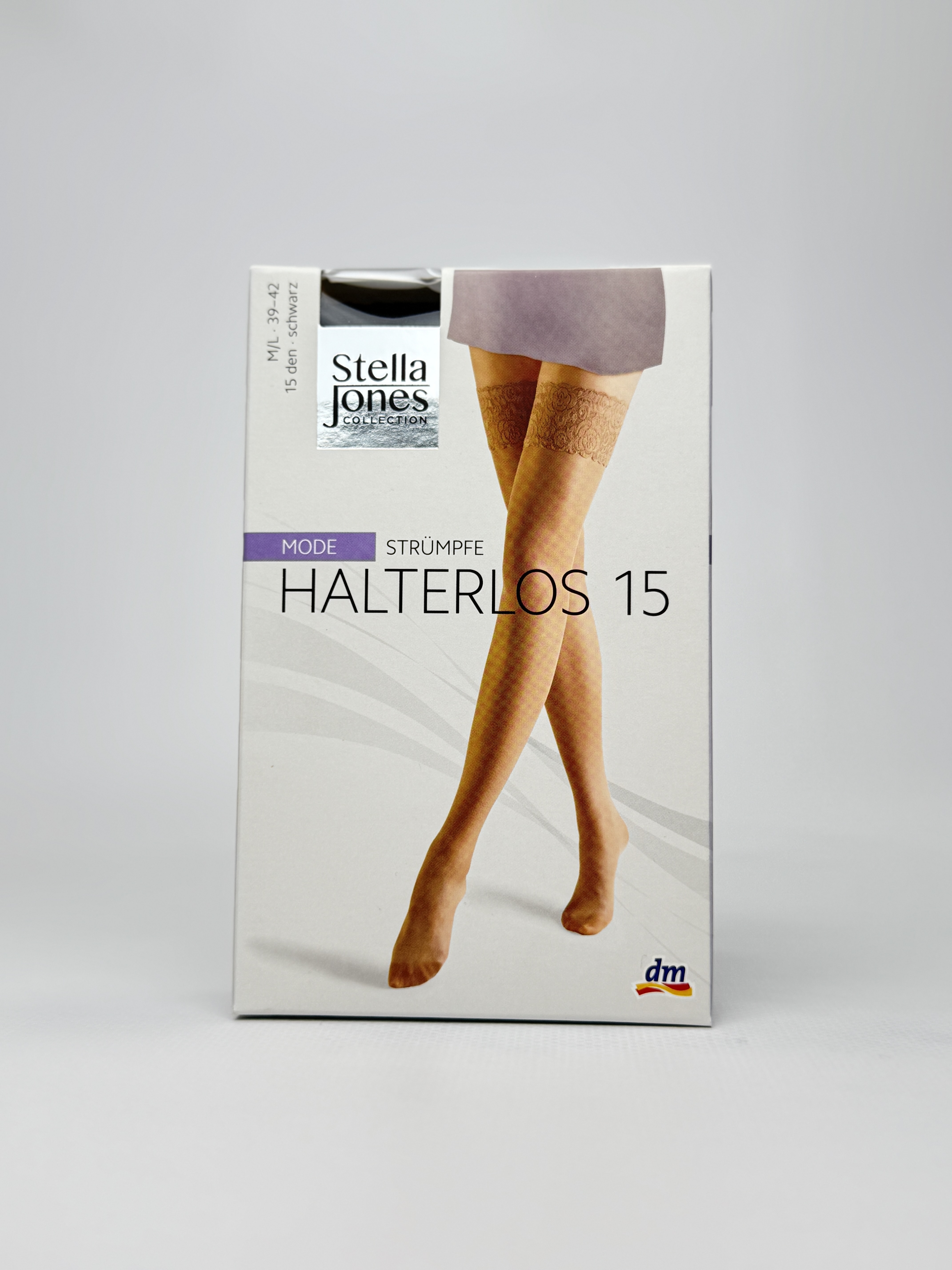 Stella Jones панчохи Halterlos 15 DEN. M/L чорн.