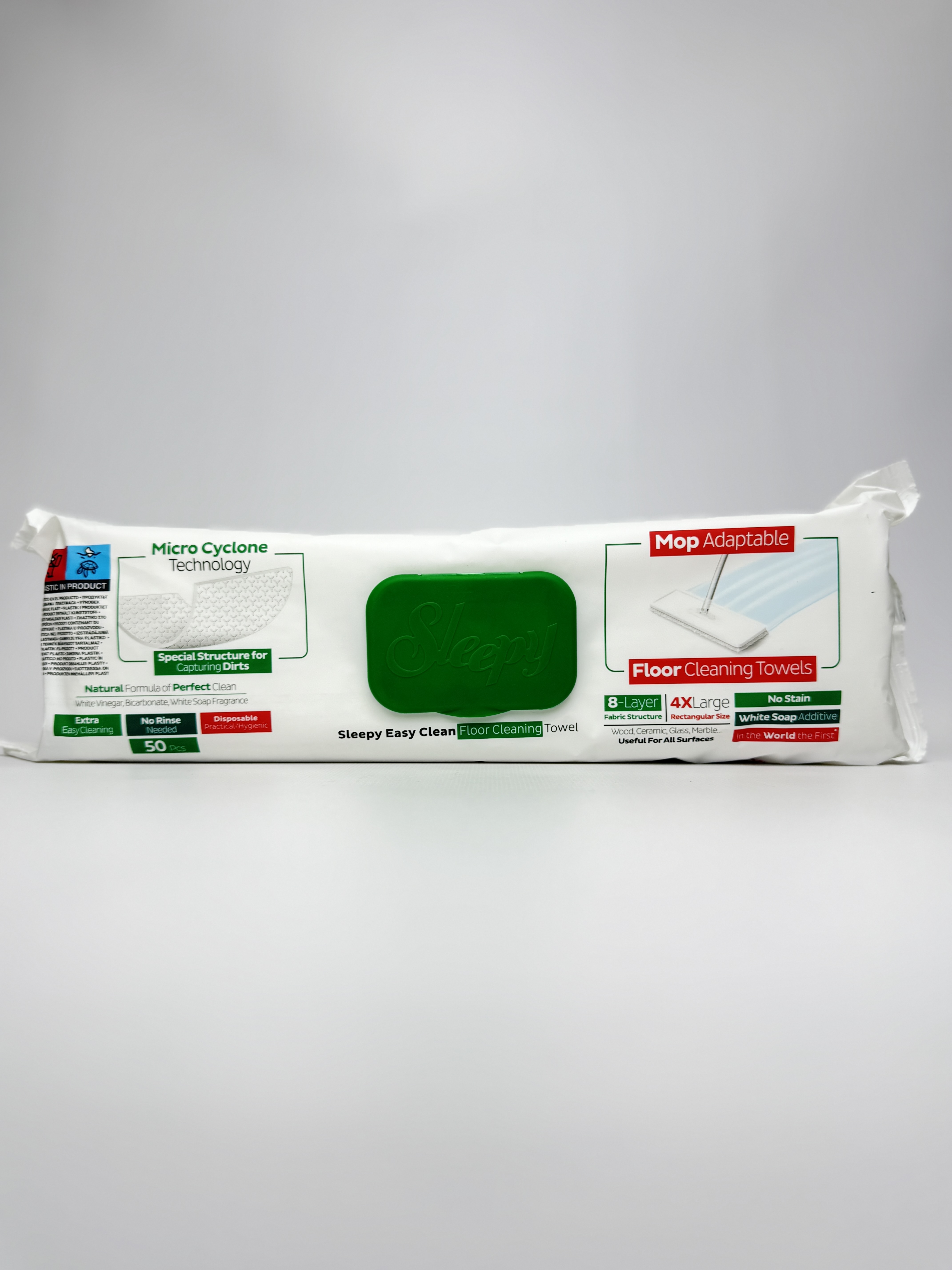 Sleepy Рушнички для миття підлоги Easy Clean Green 50шт