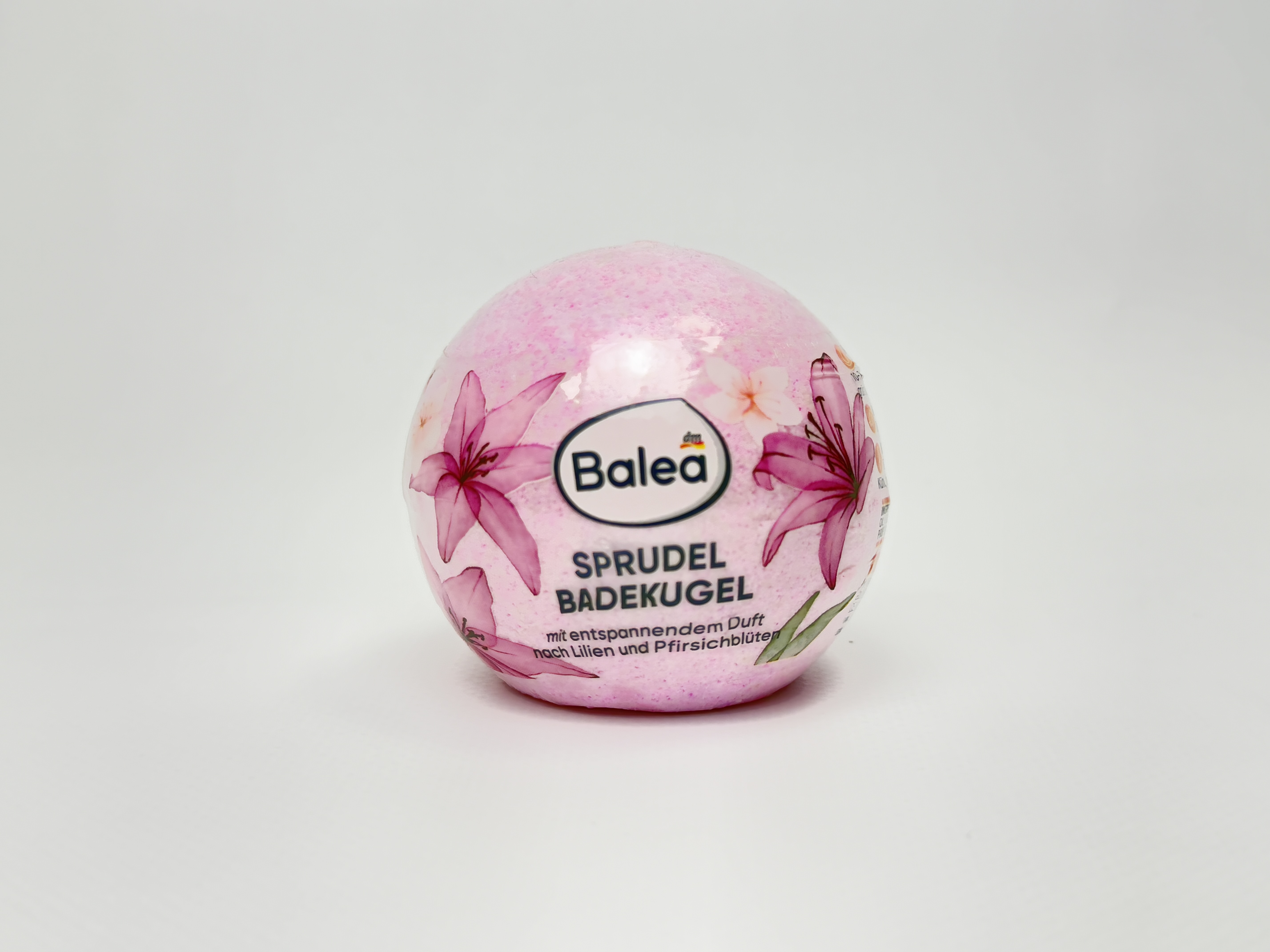 Balea бомбочка для ванни 170г Лілія та Персиковий цвіт