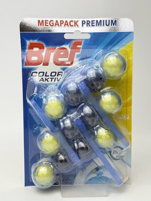 Блок в унітаз Bref Blue Activ+ 3*50g lemon