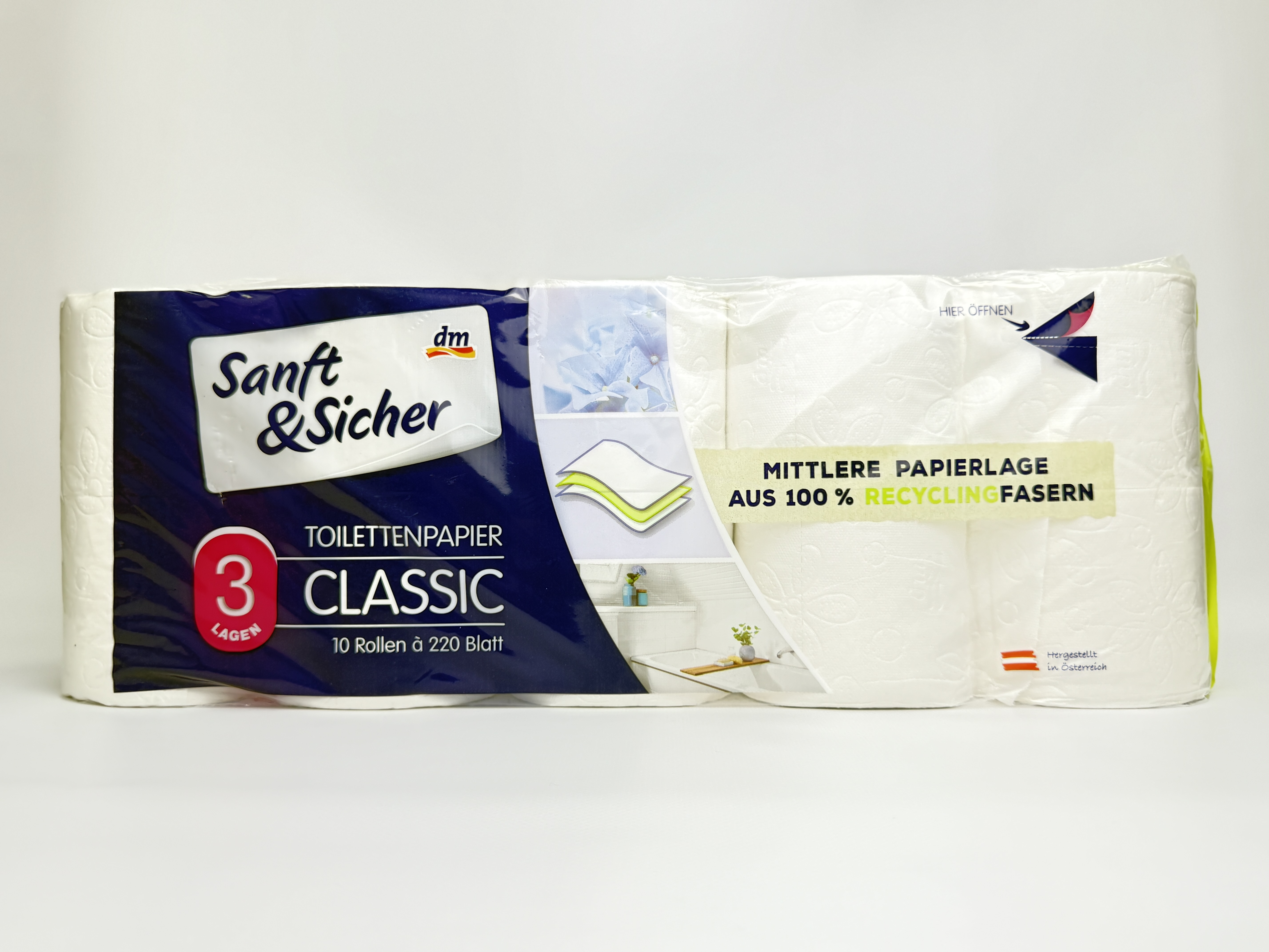 Туалетний папір dm Sanft&Sicher 3 lagen 10 шт.