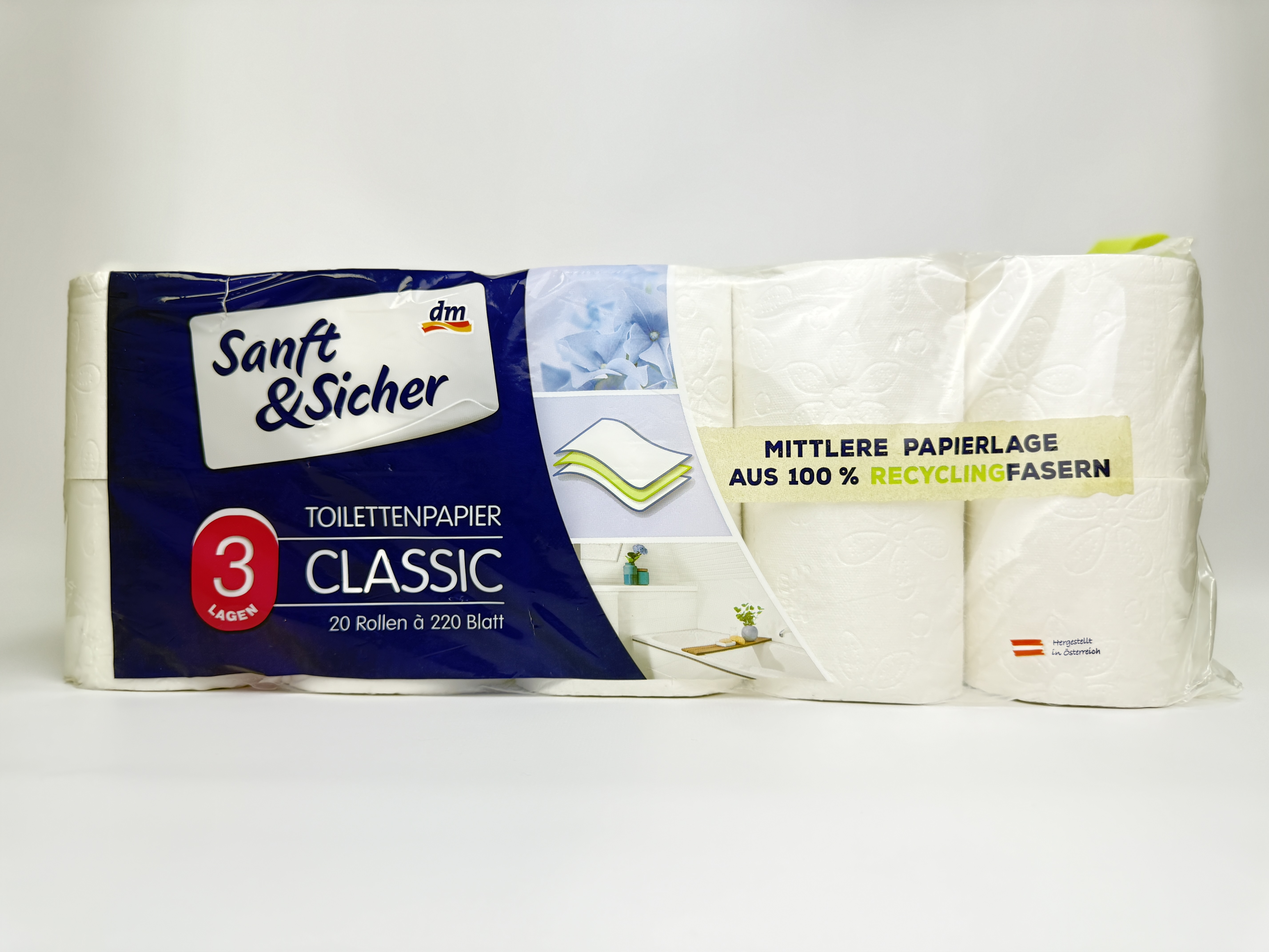 Туалетний папір dm Sanft&Sicher 3 lagen 20 шт.