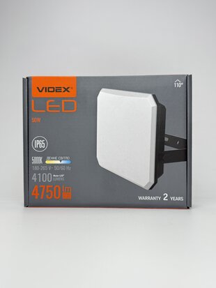 LED прожектор VIDEX F3 50W 5000K 220V Black VLE-F3-0505B