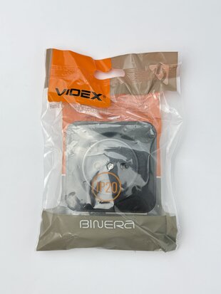 Розетка зовнішня одинарна чорний графіт VIDEX BINERA IP20 VF-BNS21-BG (17шт/ящ)