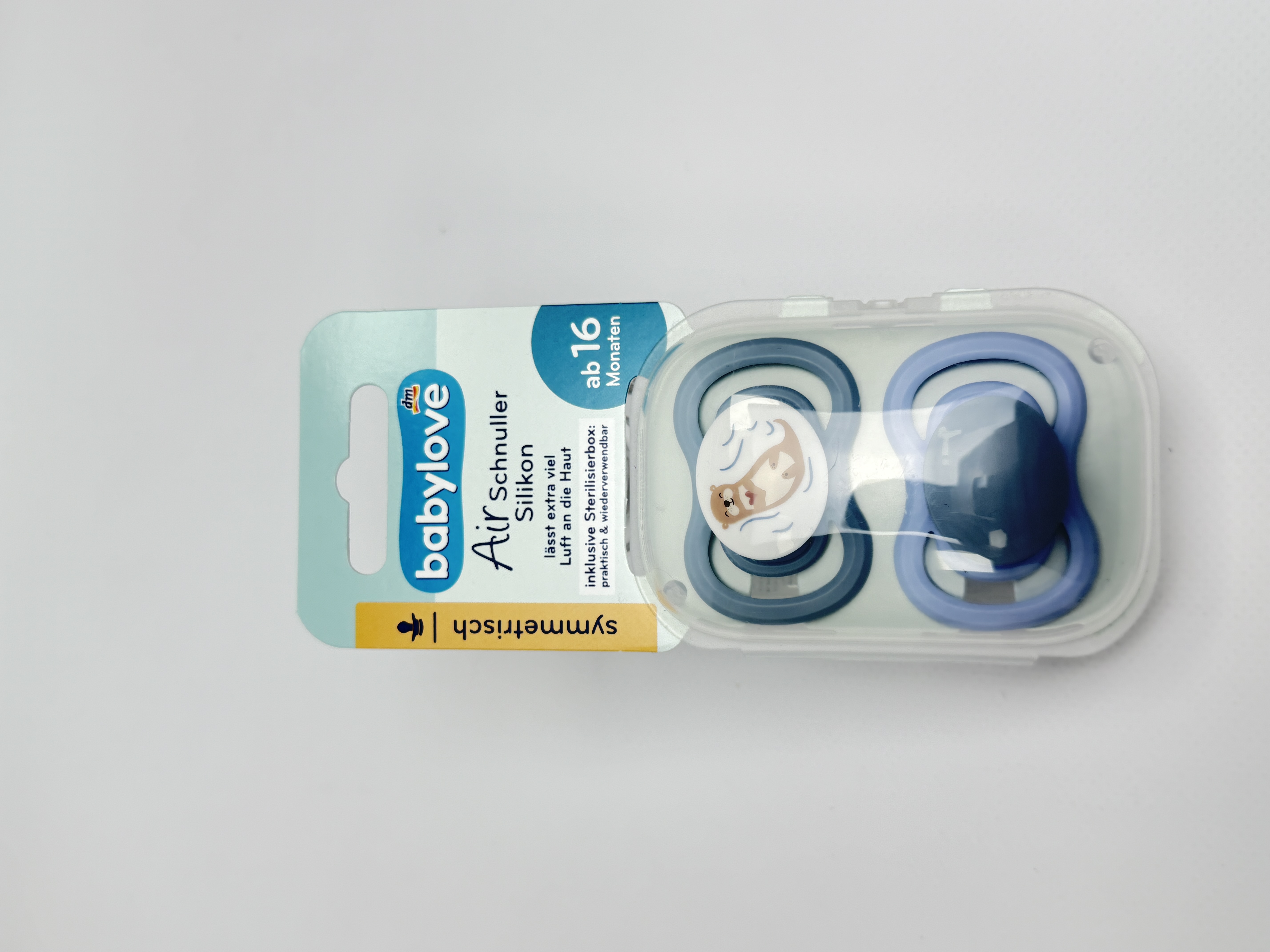 babylove Симетрична силіконова пустушка Air - розм 3. 16+ м. 2 шт