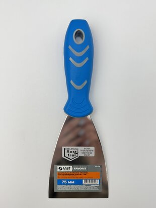 Шпательна лопатка сталева з нерж. покр.. двок. ручка. 75 мм