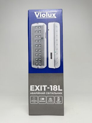 Cвітильник cвітлод.VIOLUX аварійний EXIT-18L Вихід 1.7W 200Lm 3год IP20 (1/20)