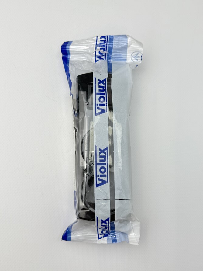 Колодка VIOLUX 2-на чорна без заземлення з вимикачем IP20 (1/45)